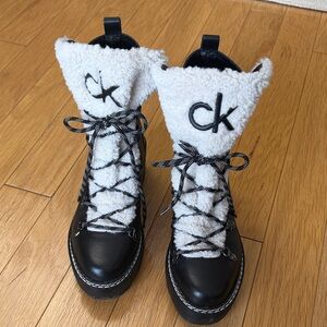 Calvin Klein Alaina Leather Cold Weather Winter & Snow Boots